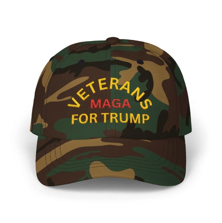 Veterans MAGA For Trump Embroidered Classic Dad Cap
