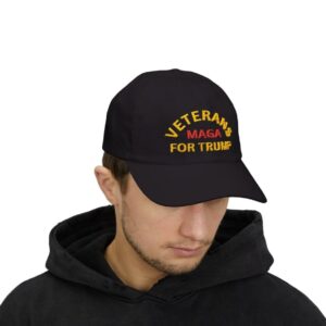 Veterans MAGA For Trump Embroidered Classic Dad Cap