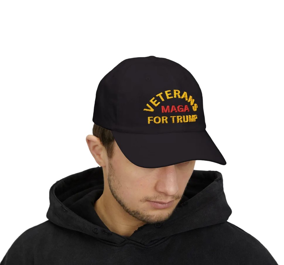 Veterans MAGA For Trump Embroidered Classic Dad Cap
