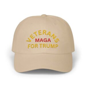 Veterans MAGA For Trump Embroidered Classic Dad Cap