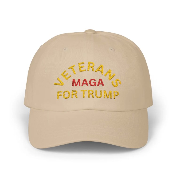 Veterans MAGA For Trump Embroidered Classic Dad Cap
