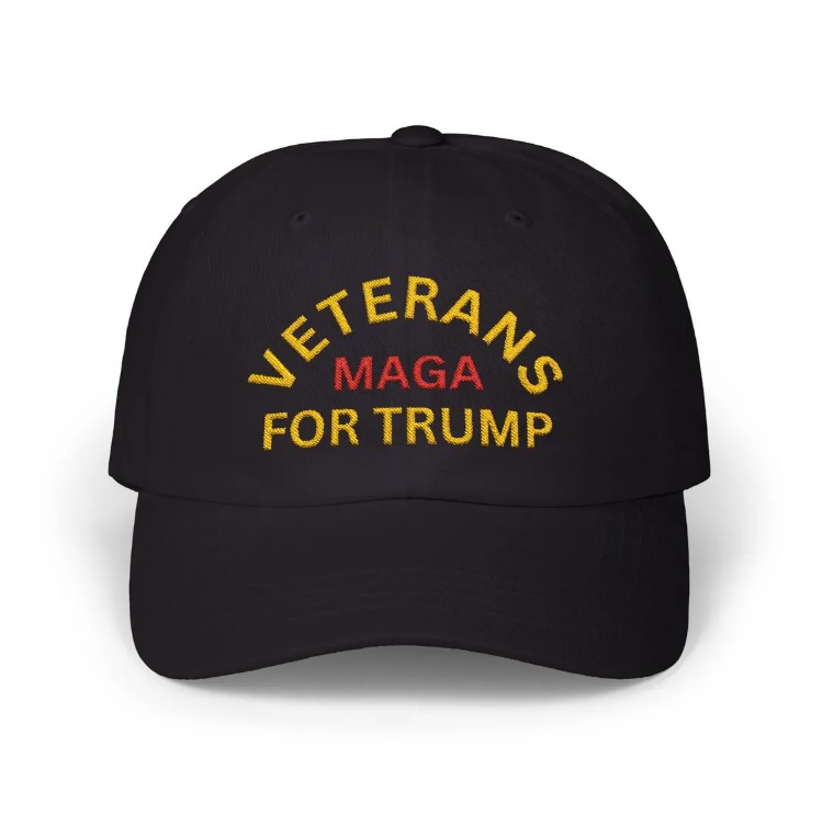 Veterans MAGA For Trump Embroidered Classic Dad Cap