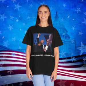 Tariff Fighter – Trump 2025 Protecting America Tee Shirt