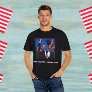 Tariff Fighter – Trump 2025 America First, Always Tee Shirt